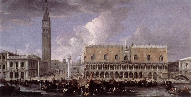 CARLEVARIS, Luca View of the Wharf from the Bacino di San Marco g Sweden oil painting art